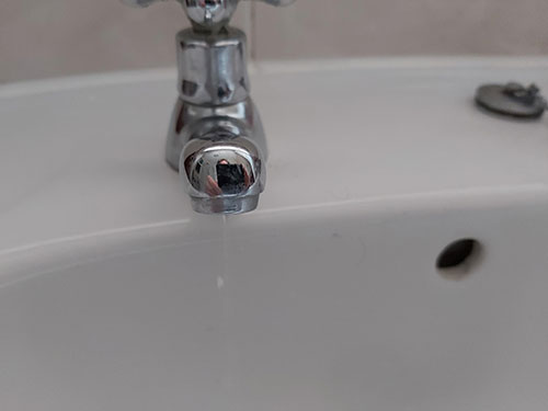 Leaking tap wasting water