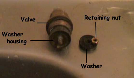 Remove retaining nut and replace tap washer