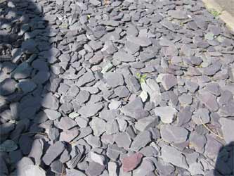 Loose slate driveway