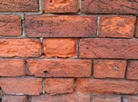 Damaged Brickwork caused by weathering
