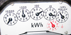 Dial electric meter dials