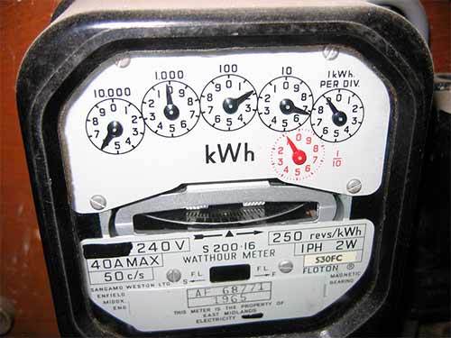 Older style dial electric meter