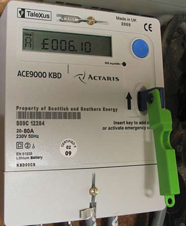 Prepayment electrical meter