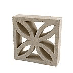 Decorative block used in block screen construction