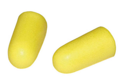 Tapered foam earplugs