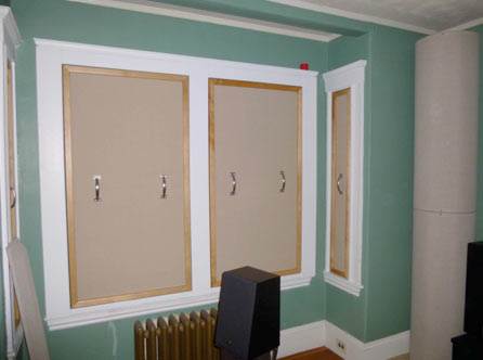 Soundproof exterior window shutters