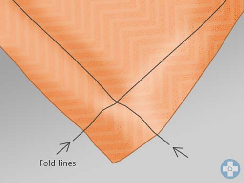 Marking folds on fabric