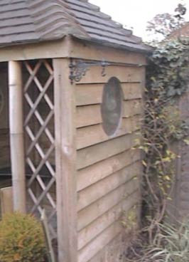 Feather Edged Boards used in a garden grotto