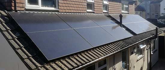 Solar array installed onto property