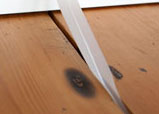 Stopgap floorboard gap filler