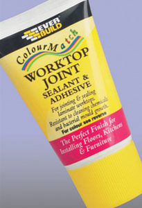 Worktop joint colour match sealant and adhesive