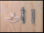 Plastic spring toggle, hollow wall anchor and holow wall plug plasterboard fixings
