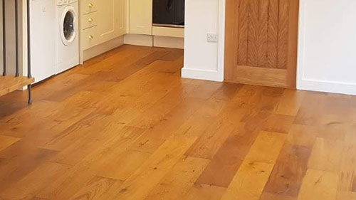 Completed laminate flooring job