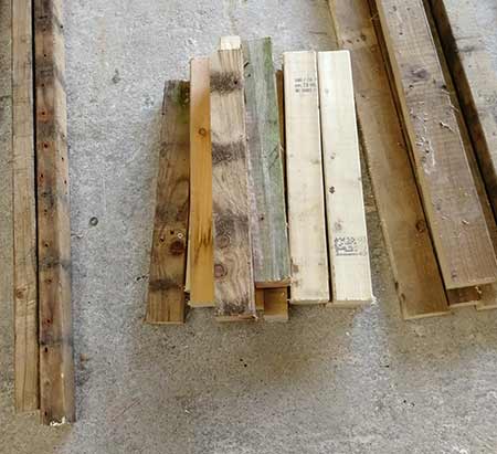 Cut 12x timbers to 500mm in length