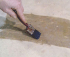 Applying epoxy sealer