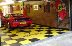 Garage floor tiles with rigid plastic floor tiles