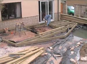 The Frame for the Decking