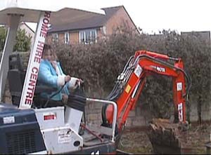 Mini Digger and driver