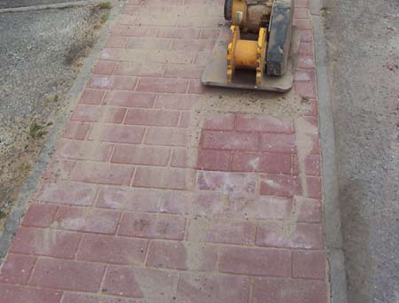 Brick paving pathway