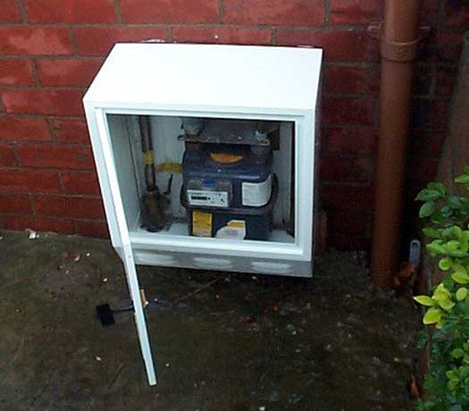 External gas meter box