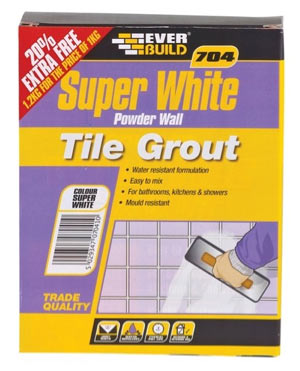 Everbuild Super White powdered wall tile grout