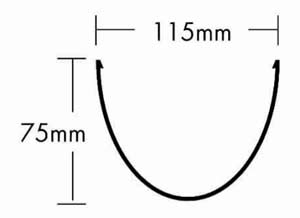 Cross section of deep flow gutter and dimensions