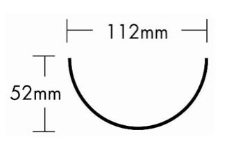 Cross section of half round gutter section