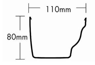 Ogee cross section and dimensions