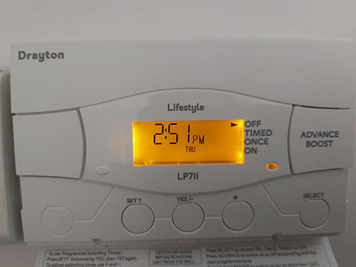 Turn off heating system at heating controller