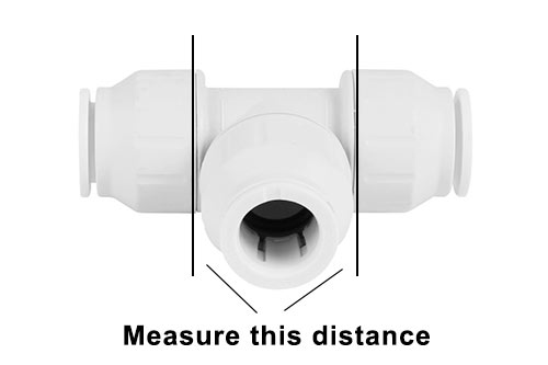 Measure body of T-joint fitting