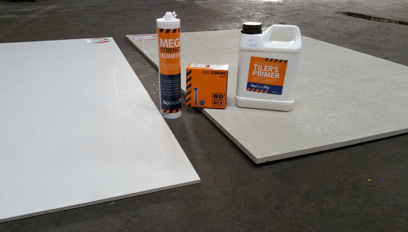 6mm and 12mm Tile Backer Board kit with adhesive, screws and SBR primer