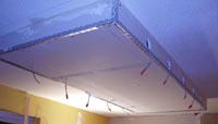 Angle beads and scrim added, ready for plastering