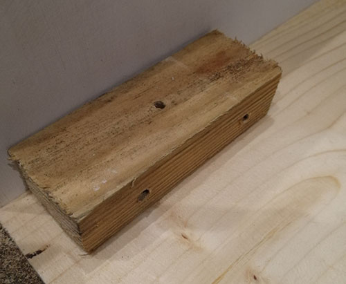 Natural wood fitting or square section batten