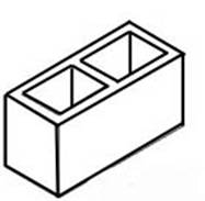 Standard concrete pillar block or hollow block