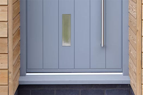 Letter box fitted on side due to slats