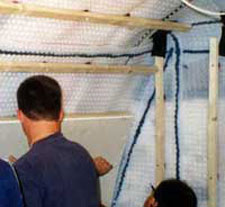 Fixing the membrane in Place on the wall