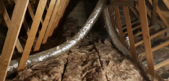 Extractor vents can pump wet air in to a loft space if they become unattached