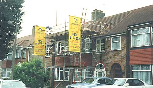 Scaffold erected