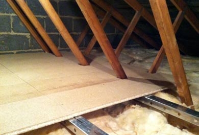 Loft boarded out using the LoftZone system