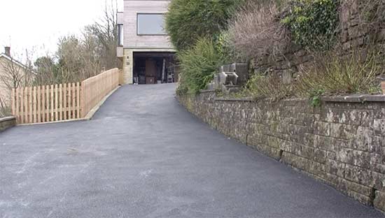 Newly resurfaced driveway job completed