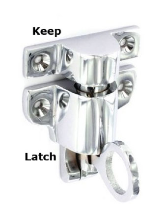 Chrome Fanlight Catch