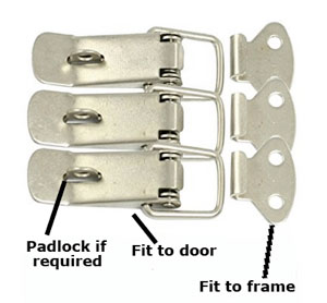 Toggle latches for cabinets