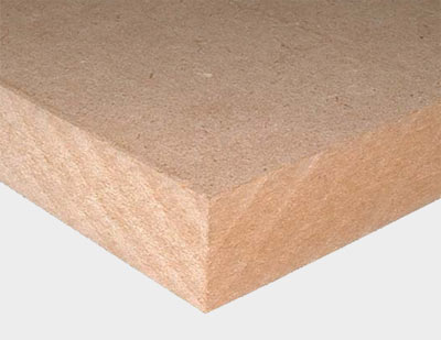 Closeup of MDF fibres