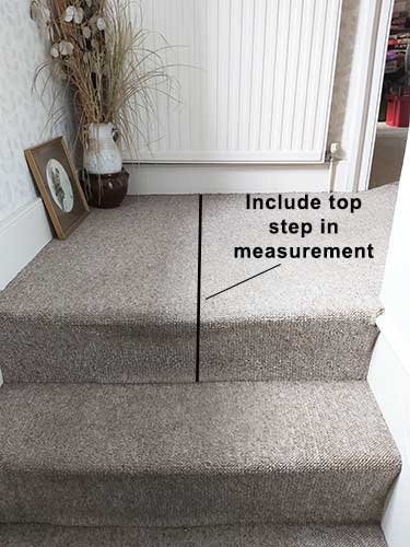 Include the first step and riser in the measurement
