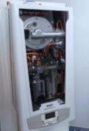 Micto CHP condensing boiler showing internals