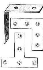 Selection of different types of fixing brackets