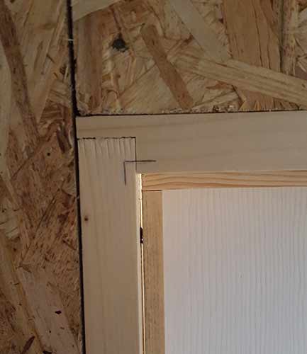 Mark on door frame to measure for architrave mitre joint