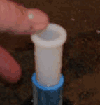 Pushing insert into pipe