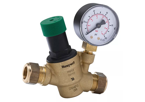 Mains water supply pressure reducing valve