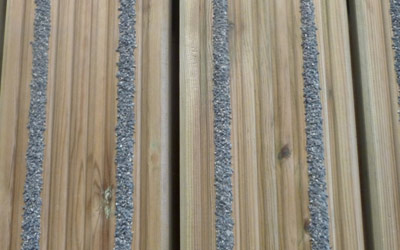 Non-slip decking strips
